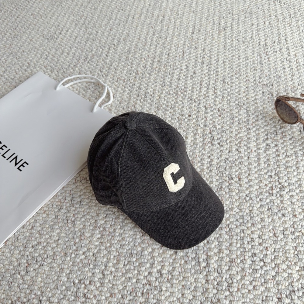 CELINE Denim "C" Patch Baseball Cap